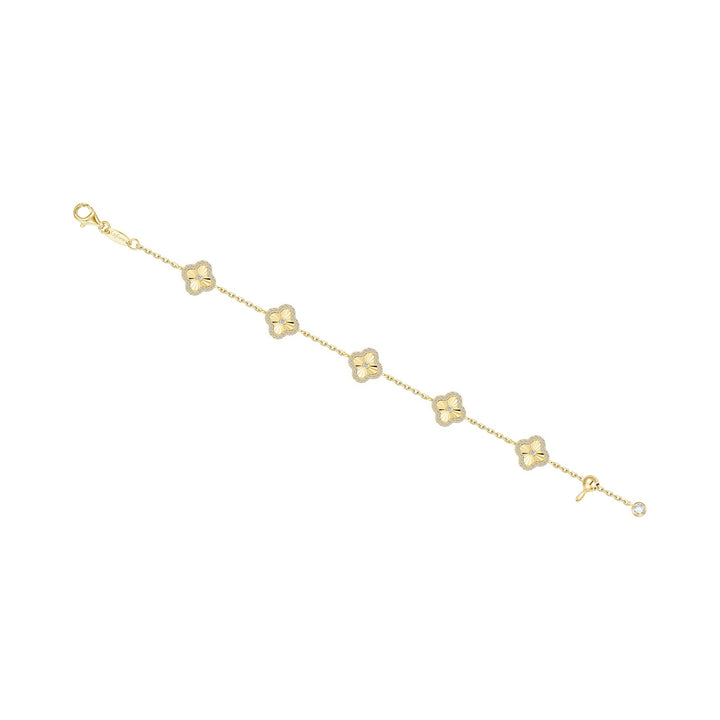 Gold Clover Motif Bracelet