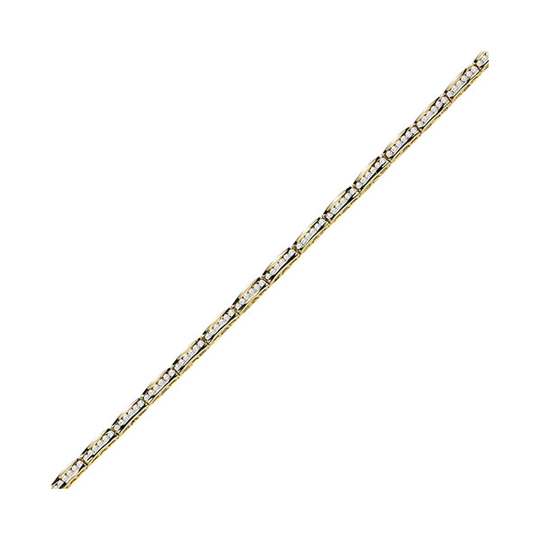 14Kt White Yellow Gold Diamond 2Ctw Bracelet