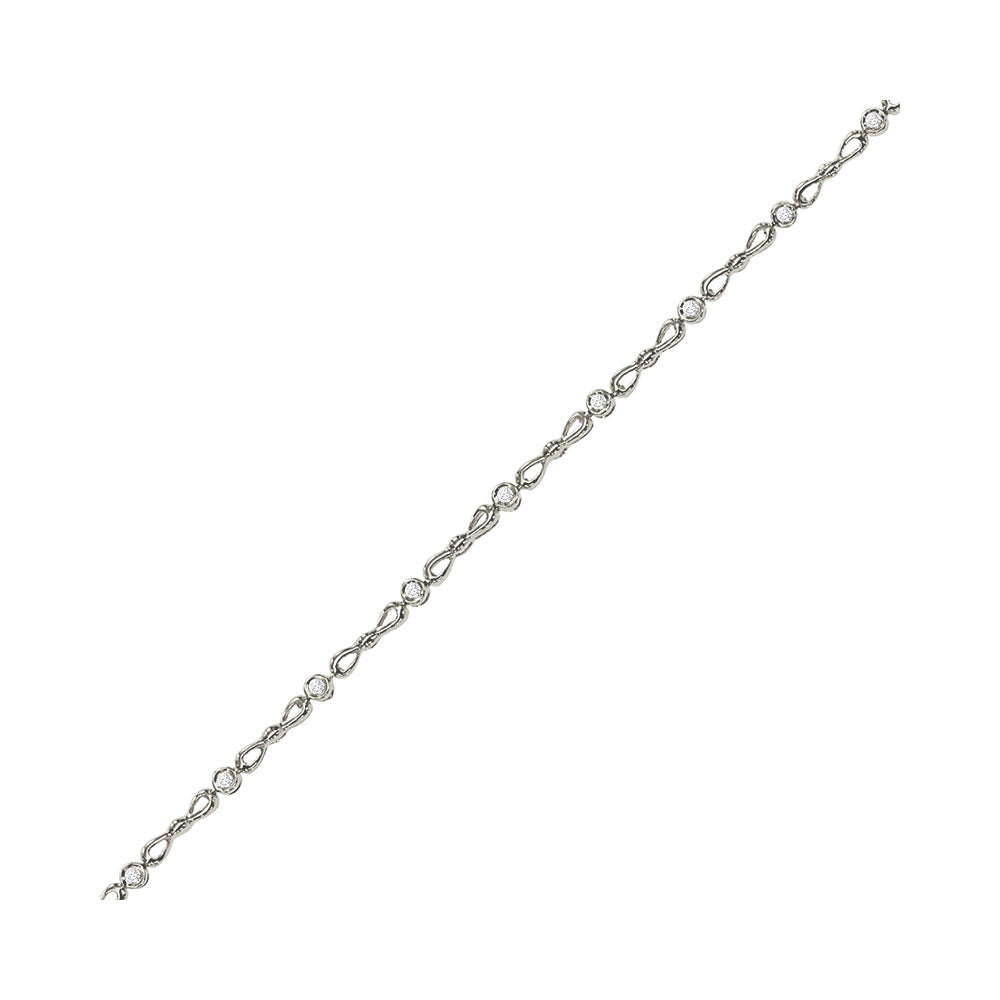 14Kt White Gold Diamond 1/5Ctw Bracelet