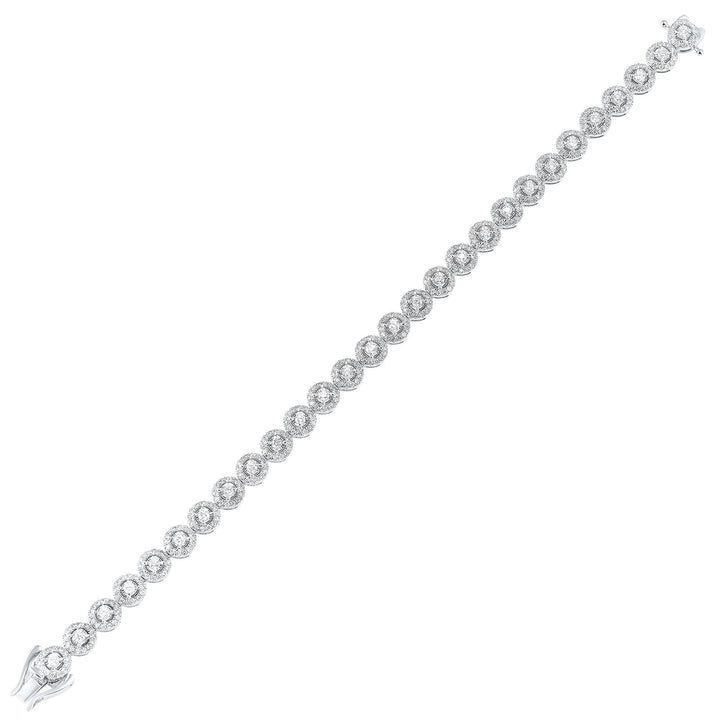 14Kt White Gold Diamond 2Ctw Bracelet