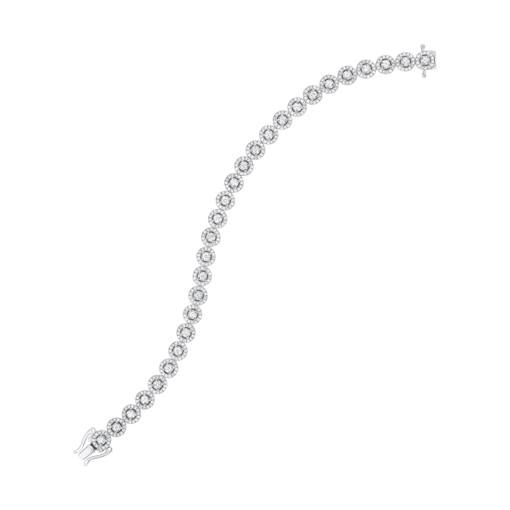 14Kt White Gold Diamond 2Ctw Bracelet