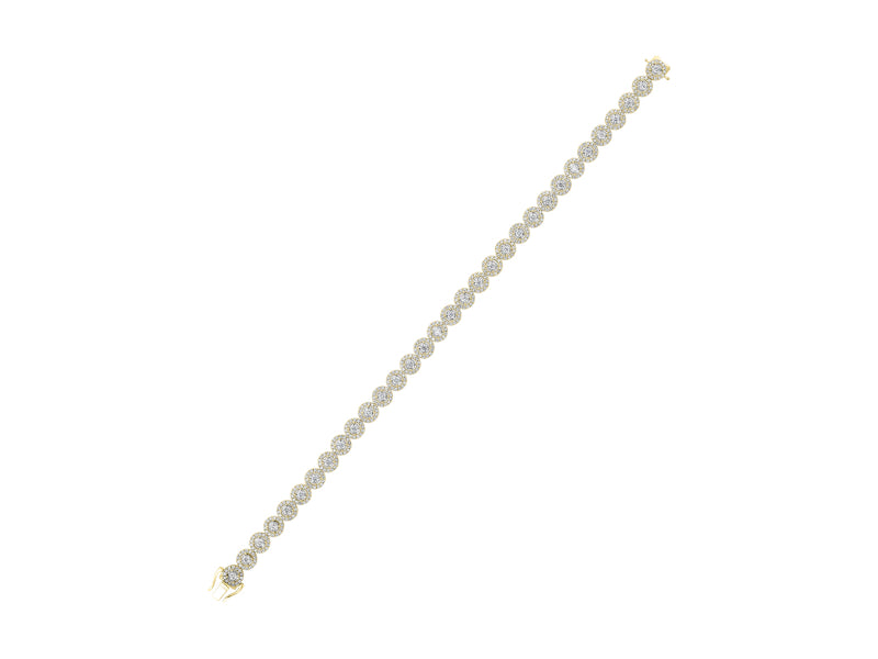 14Kt Yellow Gold Diamond 3Ctw Bracelet