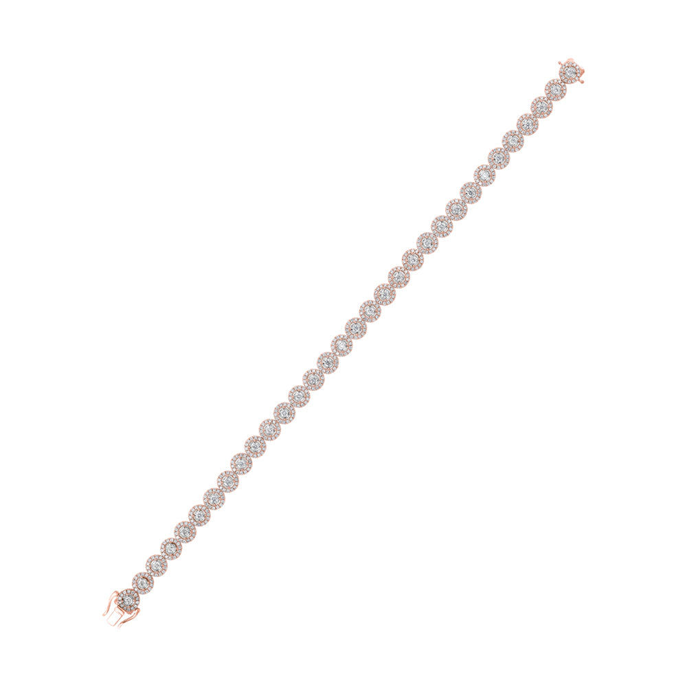 14Kt Rose Gold Diamond 3Ctw Bracelet