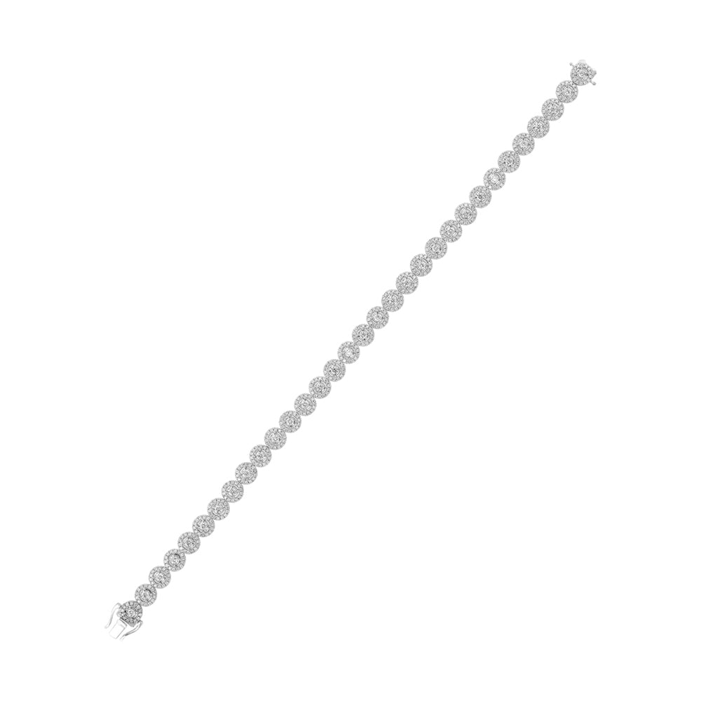 14Kt White Gold Diamond 3Ctw Bracelet