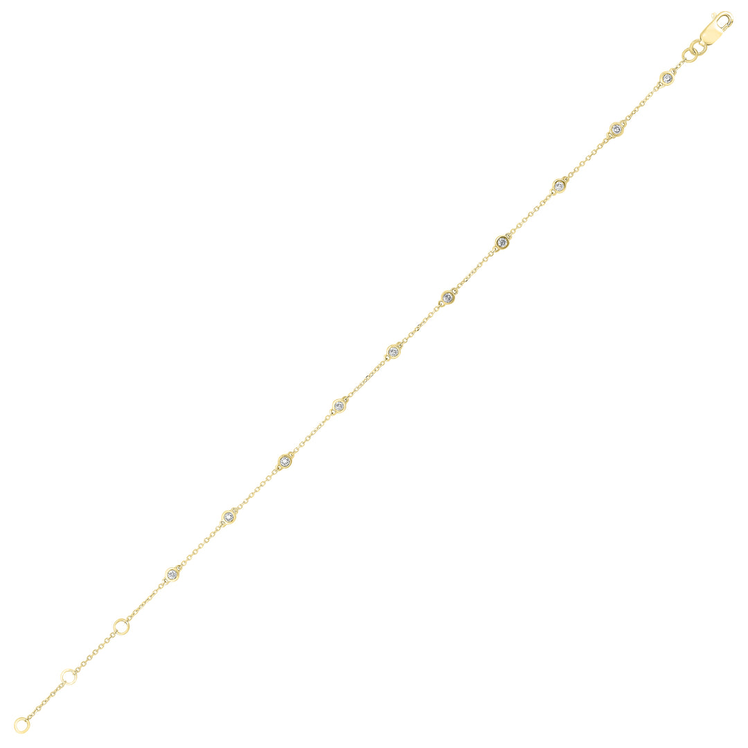 14Kt Yellow Gold Diamond 1/4Ctw Bracelet
