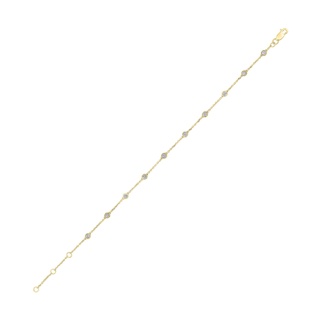 14Kt Yellow Gold Diamond 1/2Ctw Bracelet