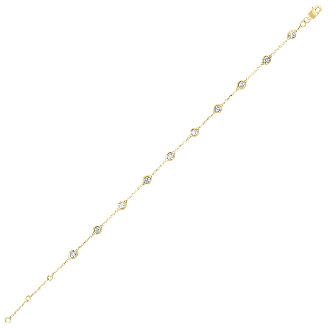 14Kt Yellow Gold Diamond 3/4Ctw Bracelet