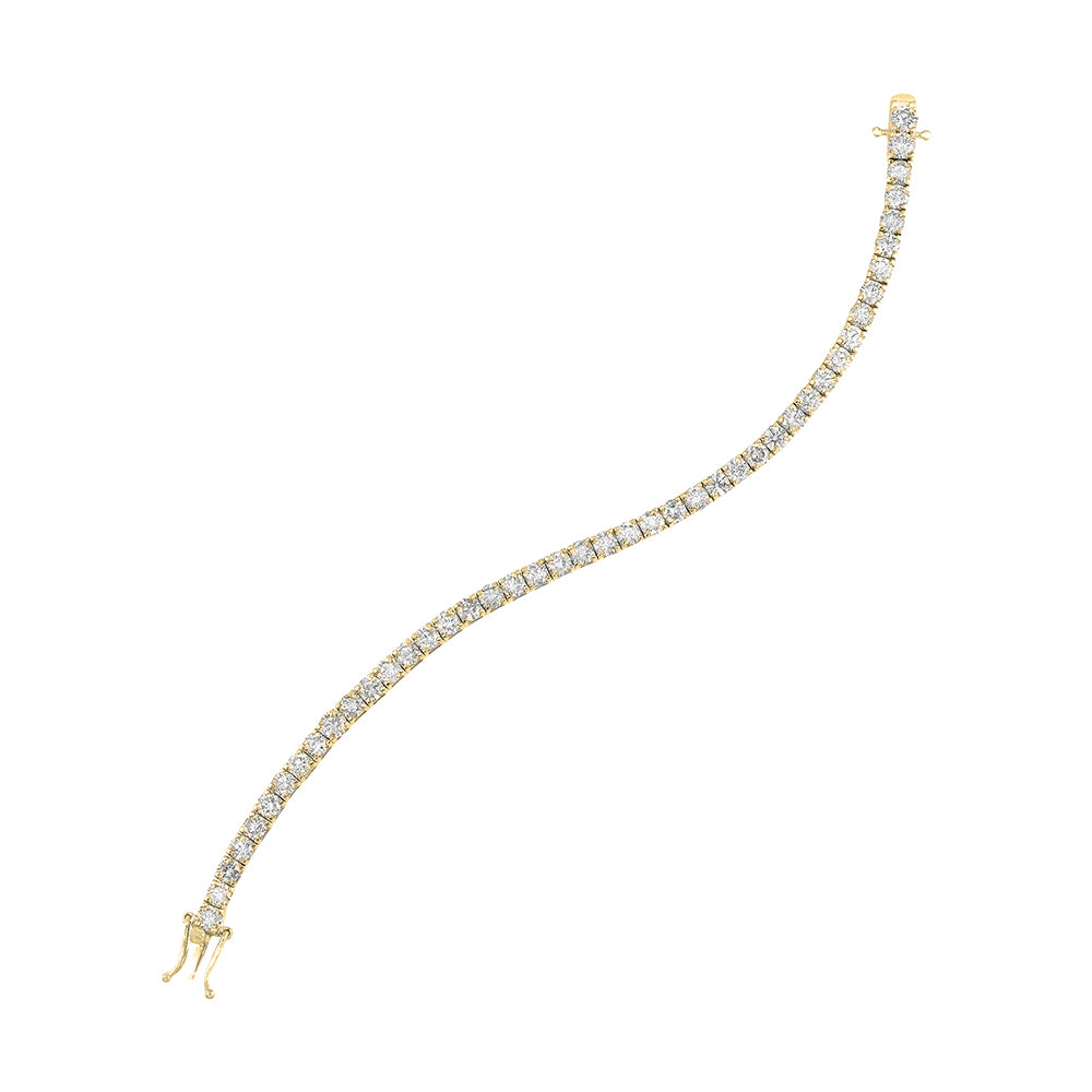 14Kt Yellow Gold Diamond 10Ctw Bracelet