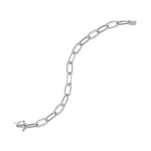 14Kt White Gold Diamond 1 1/2Ctw Bracelet