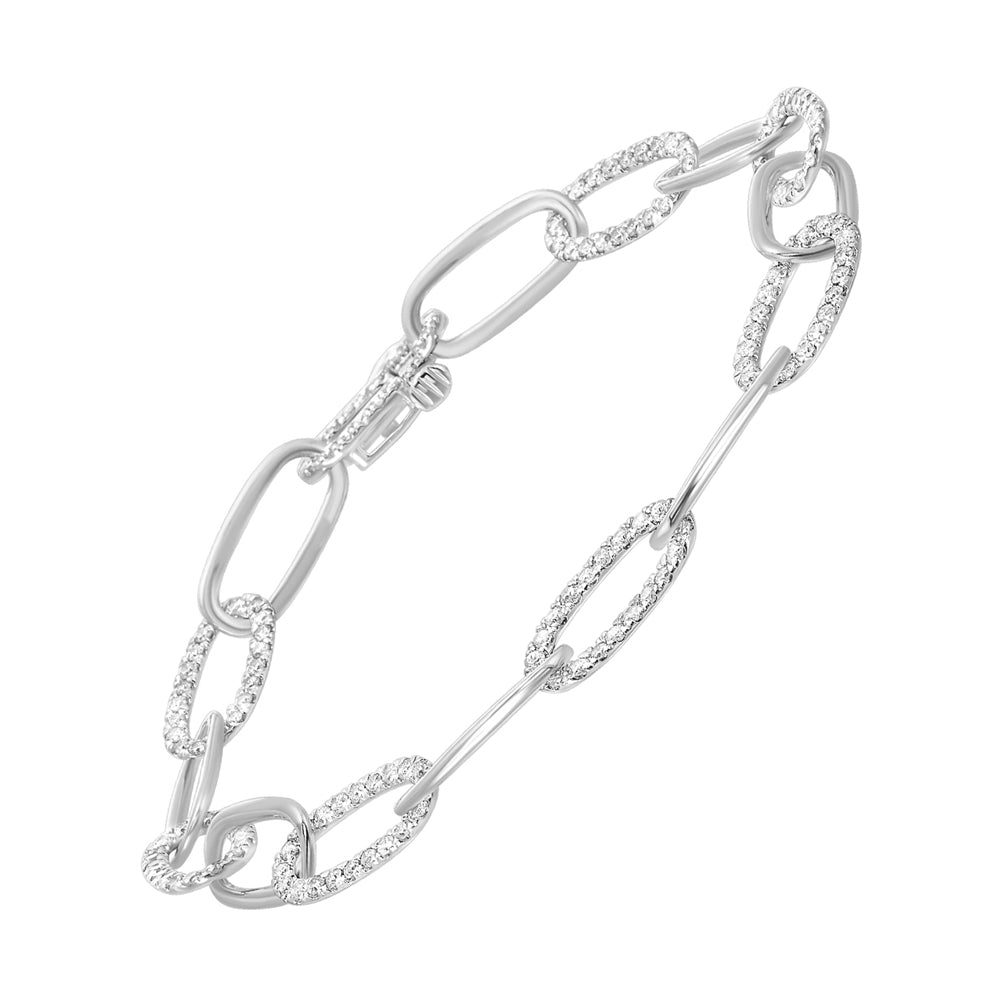 14Kt White Gold Diamond 1 1/2Ctw Bracelet