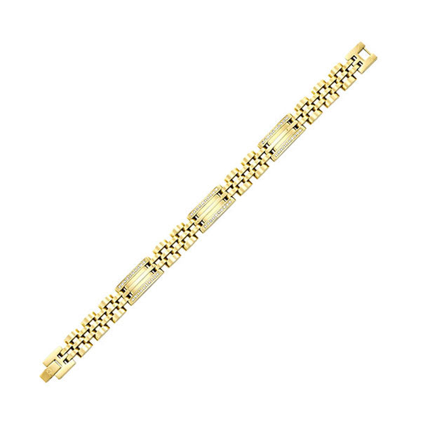 Steel Yellow Diamond 1/2Ctw Bracelet
