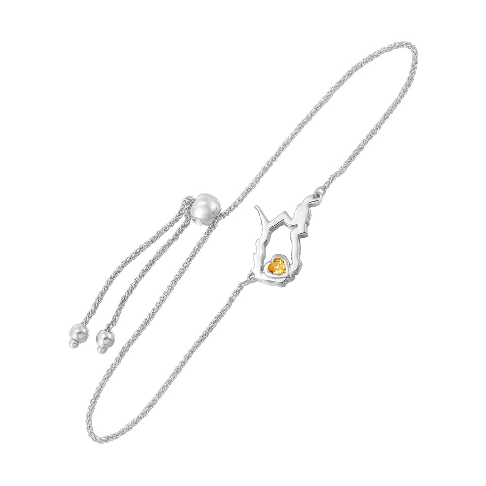 Silver White Citrine 1/8Ctw Bracelet