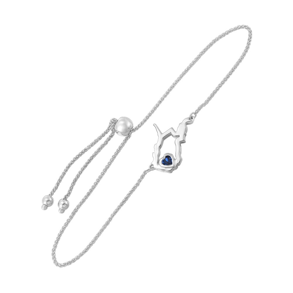 Silver White Sapphire 1/8Ctw Bracelet