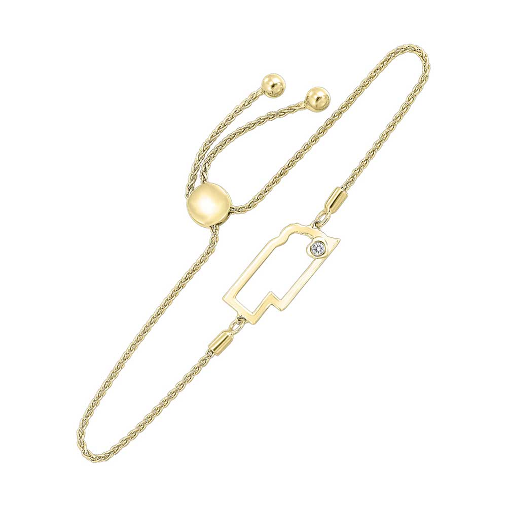 10Kt Yellow Gold Diamond 1/25Ctw Bracelet
