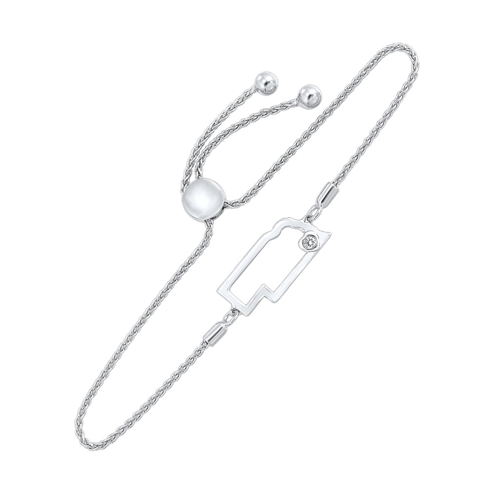 Silver Diamond 1/50Ctw Bracelet