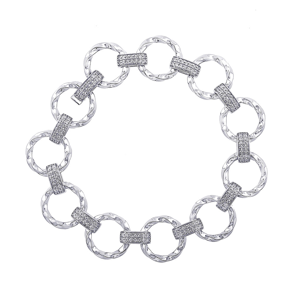 14Kt White Gold Diamond 1Ctw Bracelet