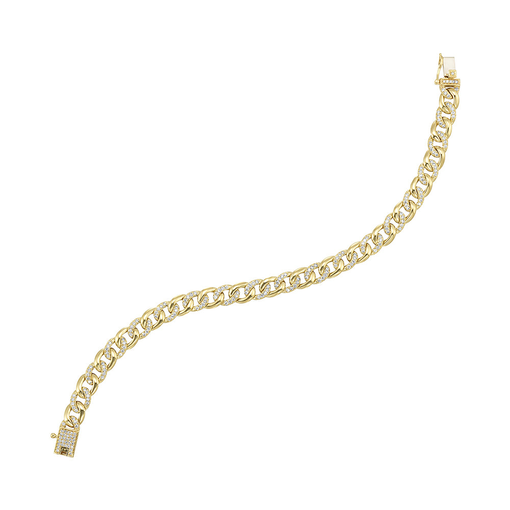 14Kt Yellow Gold Diamond 1 1/2Ctw Bracelet