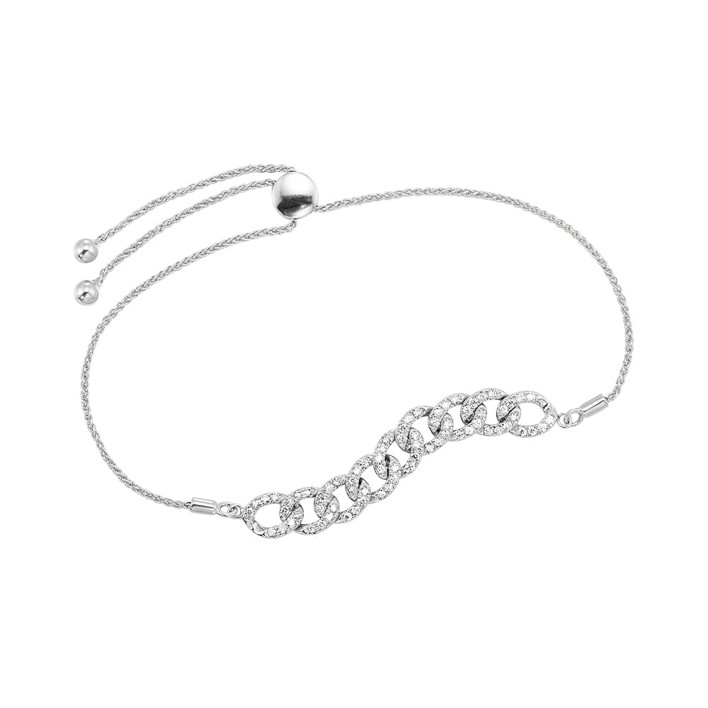 10Kt White Gold Diamond 5/8Ctw Bracelet