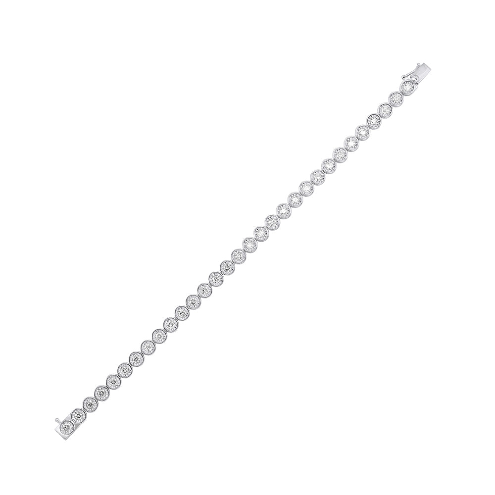 14Kt White Gold Diamond 3Ctw Bracelet