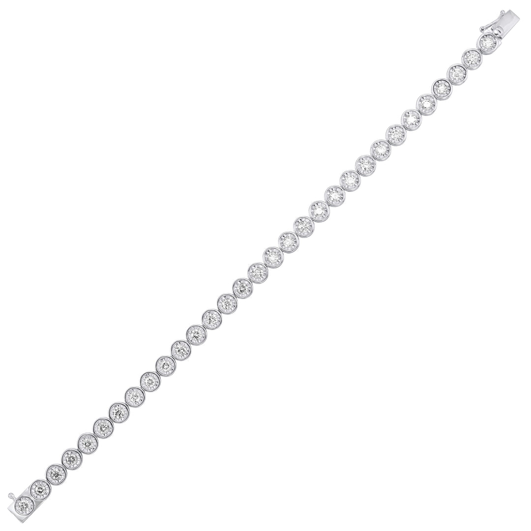 14Kt White Gold Diamond 3Ctw Bracelet