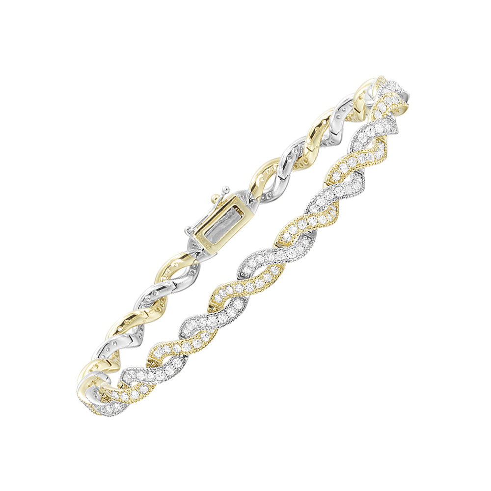 14Kt Yellow Gold Diamond 3Ctw Bracelet