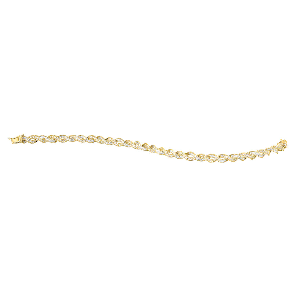 14Kt Yellow Gold Diamond 3Ctw Bracelet