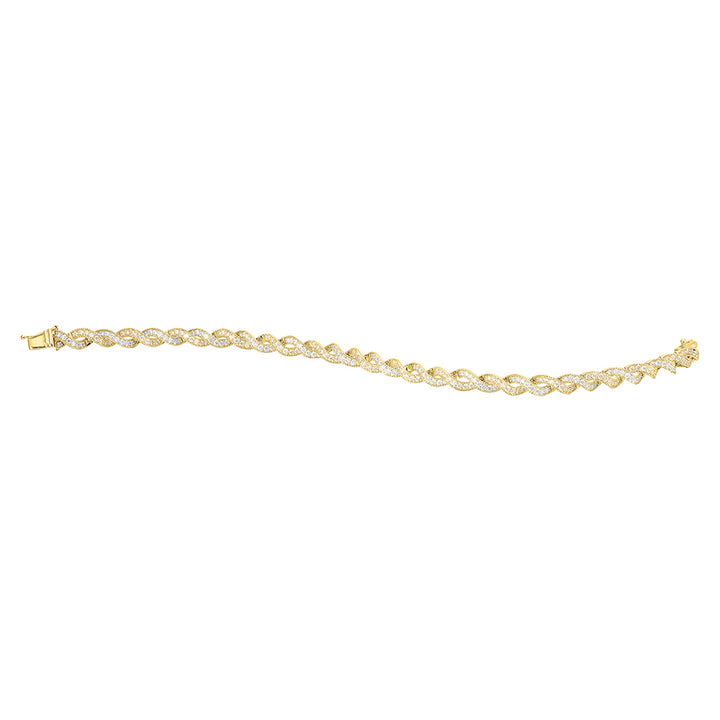 14Kt Yellow Gold Diamond 3Ctw Bracelet