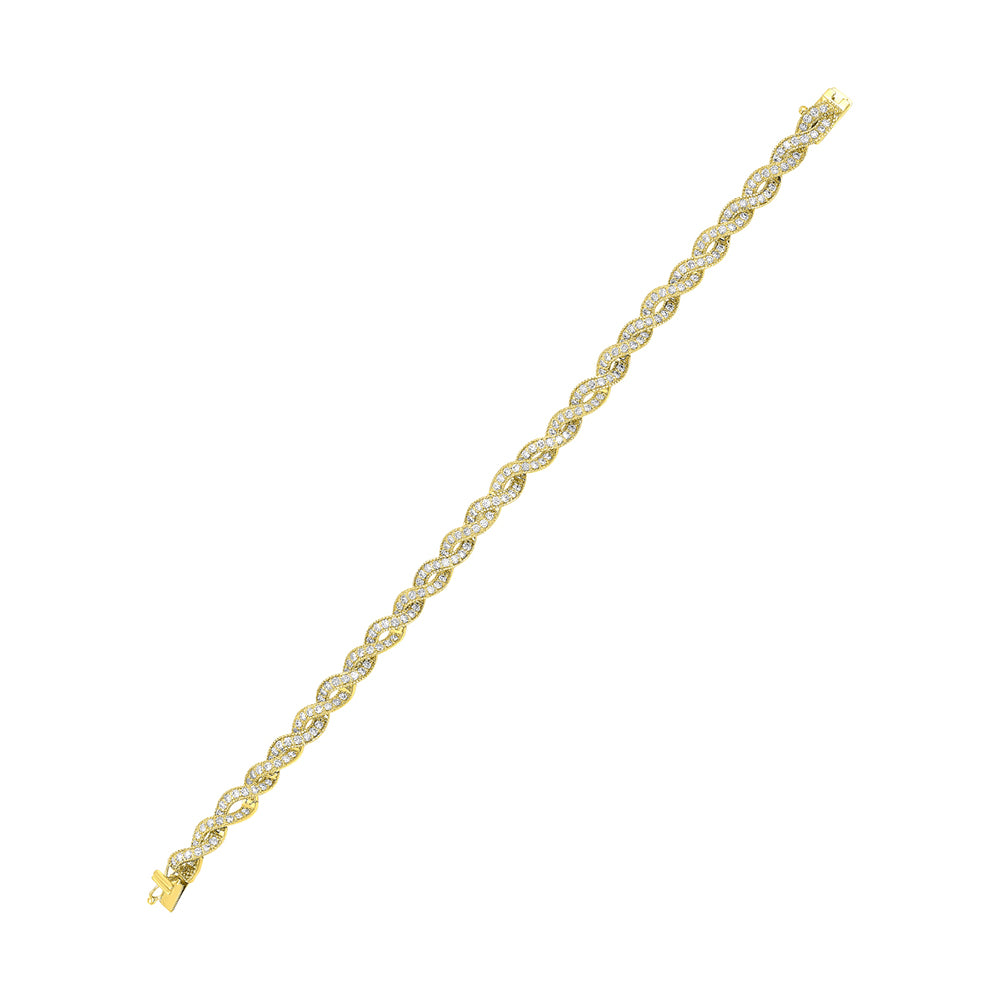 14Kt Yellow Gold Diamond 3Ctw Bracelet