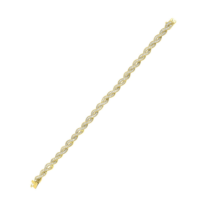 14Kt Yellow Gold Diamond 3Ctw Bracelet
