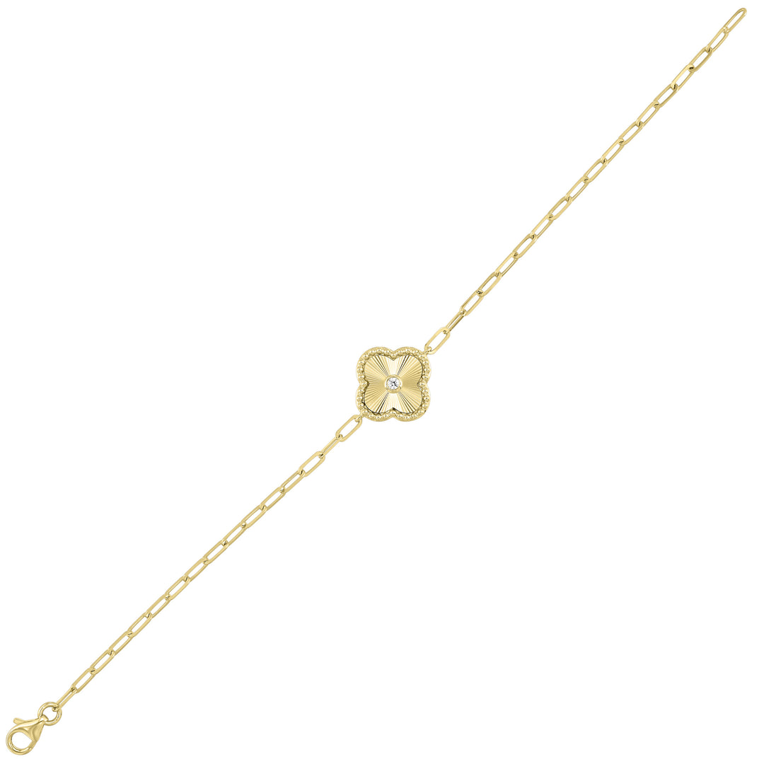 14Kt Yellow Gold Diamond 1/25Ctw Bracelet