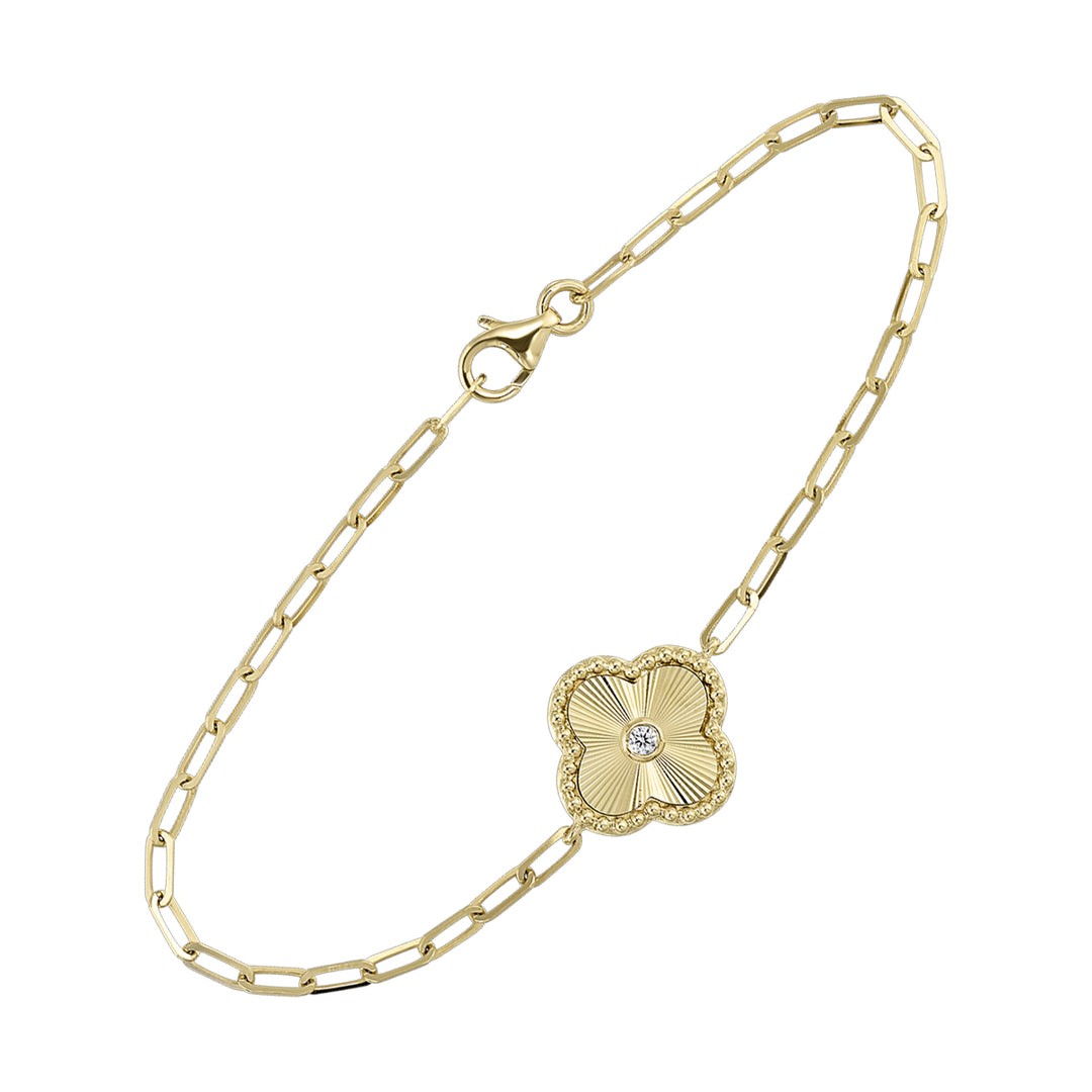14Kt Yellow Gold Diamond 1/25Ctw Bracelet