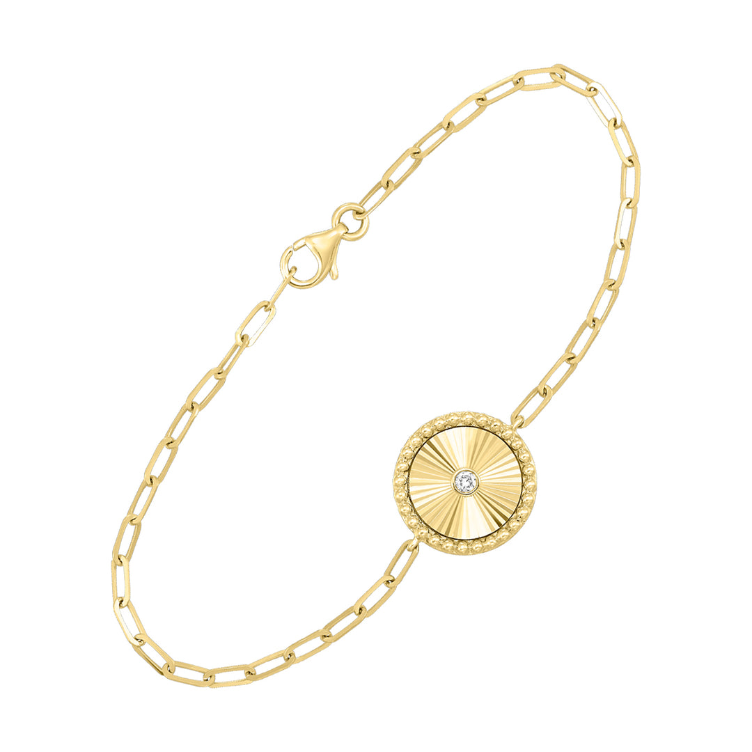 10Kt Yellow Gold Diamond 1/25Ctw Bracelet