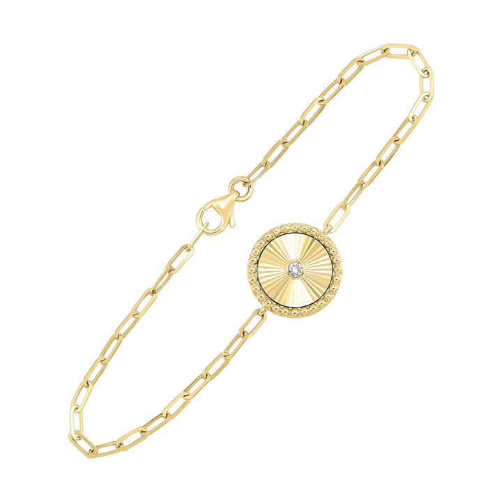 10Kt Yellow Gold Diamond 1/25Ctw Bracelet