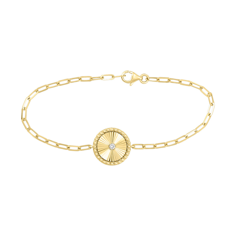 10Kt Yellow Gold Diamond 1/25Ctw Bracelet