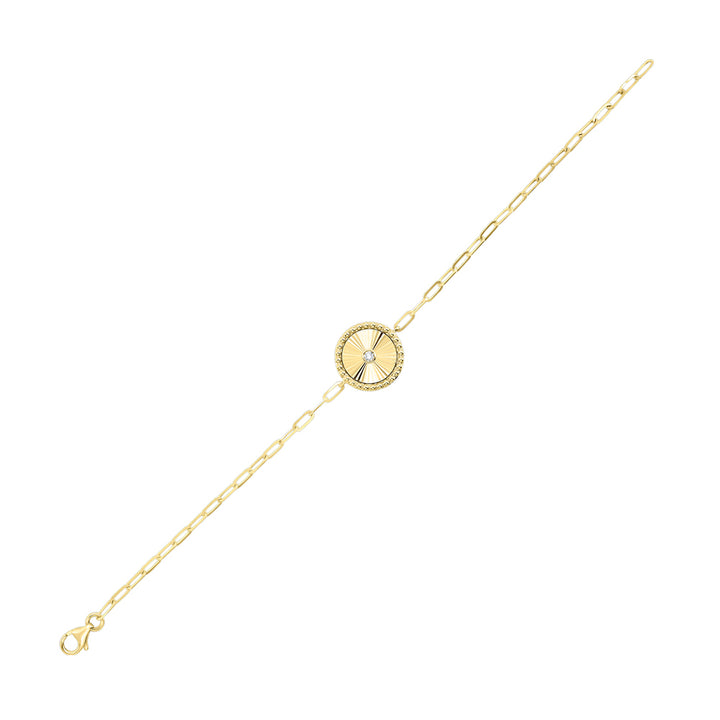 10Kt Yellow Gold Diamond 1/25Ctw Bracelet