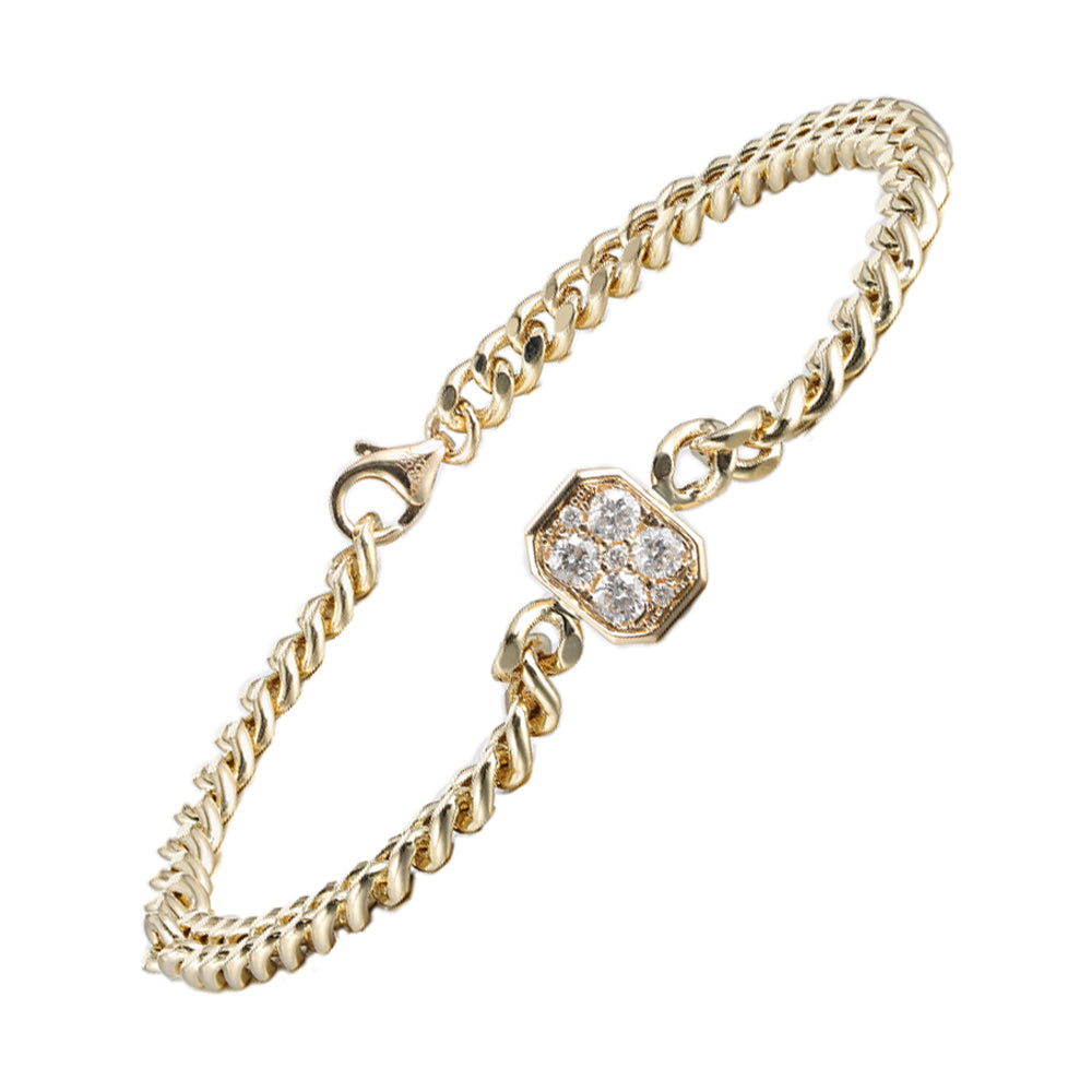 14Kt Yellow Gold Diamond 1/3Ctw Bracelet
