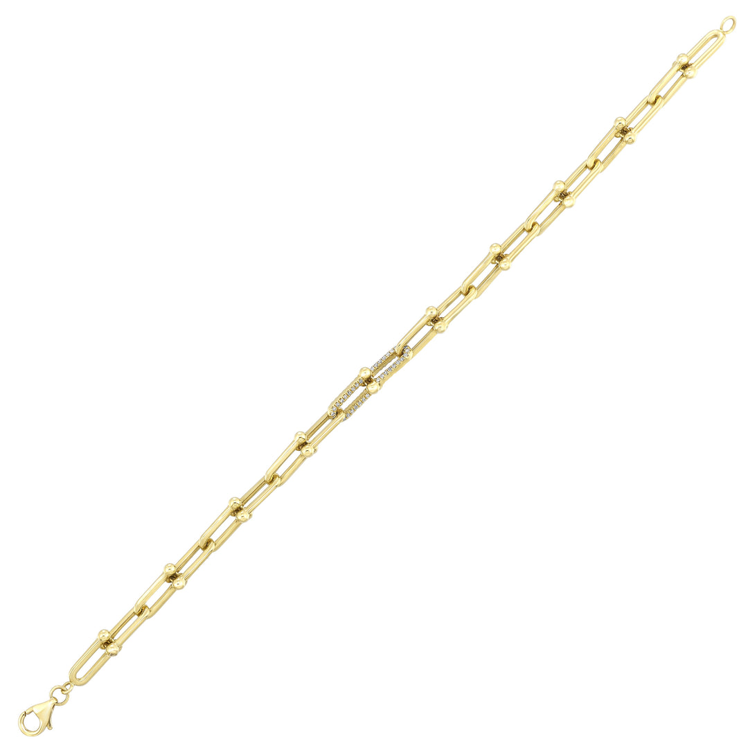 14Kt Yellow Gold Diamond 1/5Ctw Bracelet