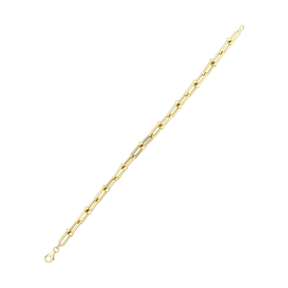 14Kt Yellow Gold Diamond 1/5Ctw Bracelet