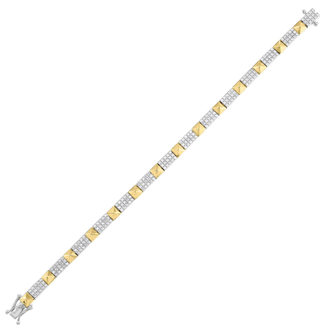 10Kt White Yellow Gold Diamond 2Ctw Bracelet