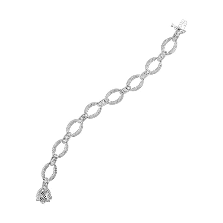 14Kt White Gold Diamond 2Ctw Bracelet