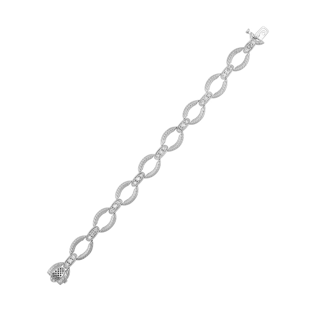 14Kt White Gold Diamond 2Ctw Bracelet