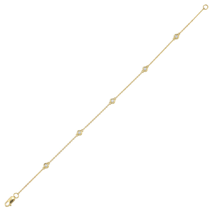 14Kt Yellow Gold Diamond 1/8Ctw Bracelet