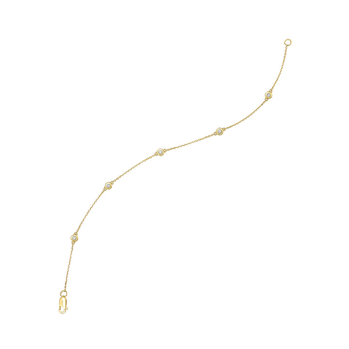 14Kt Yellow Gold Diamond 1/8Ctw Bracelet
