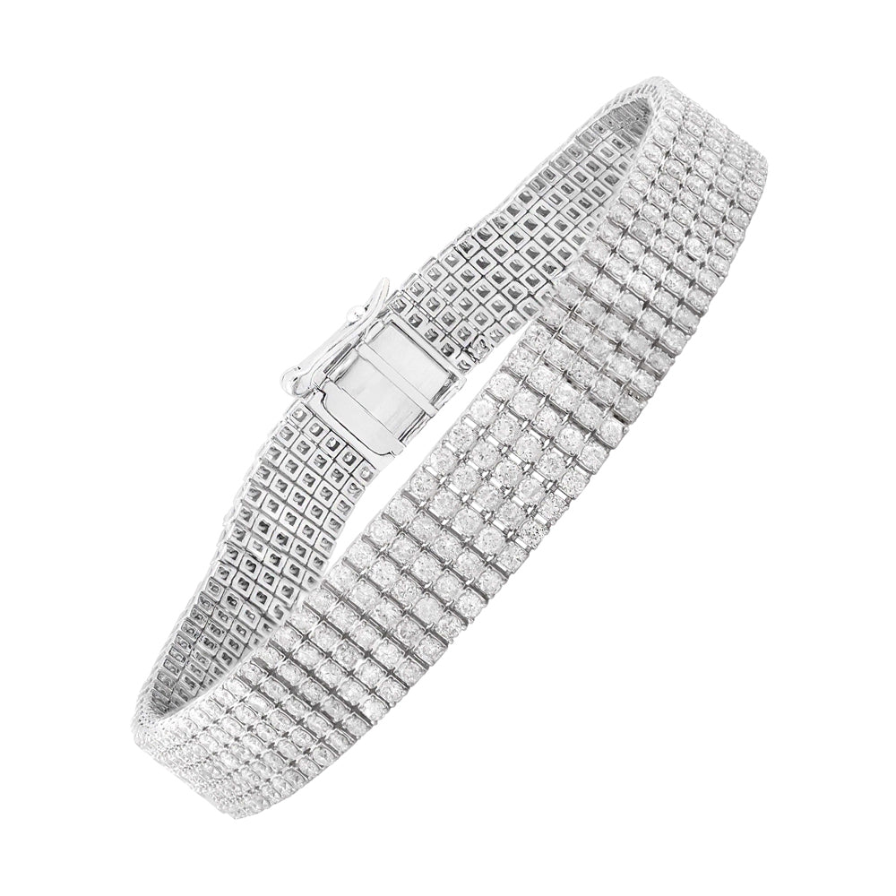 14Kt White Gold Diamond 7 1/6Ctw Bracelet