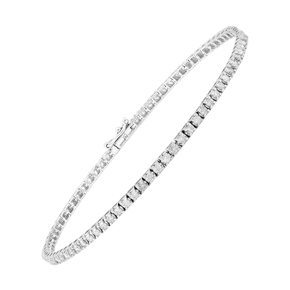14Kt White Gold Diamond 1ctw Bracelet