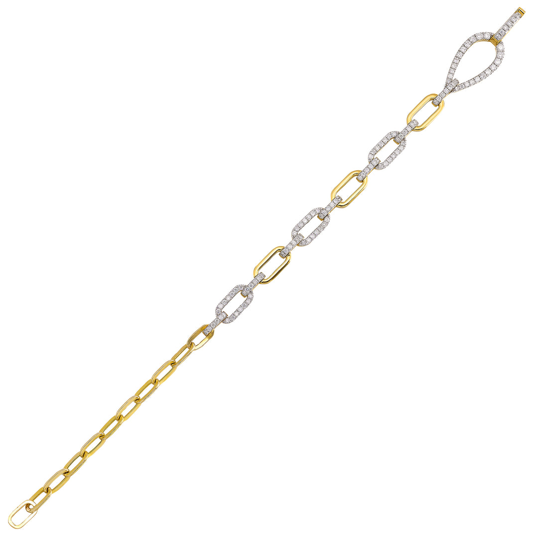 14Kt Yellow Gold Diamond 3/4Ctw Bracelet