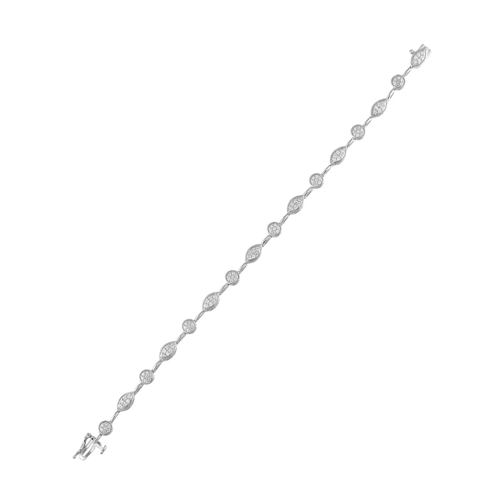 10Kt White Gold Diamond 1Ctw Bracelet