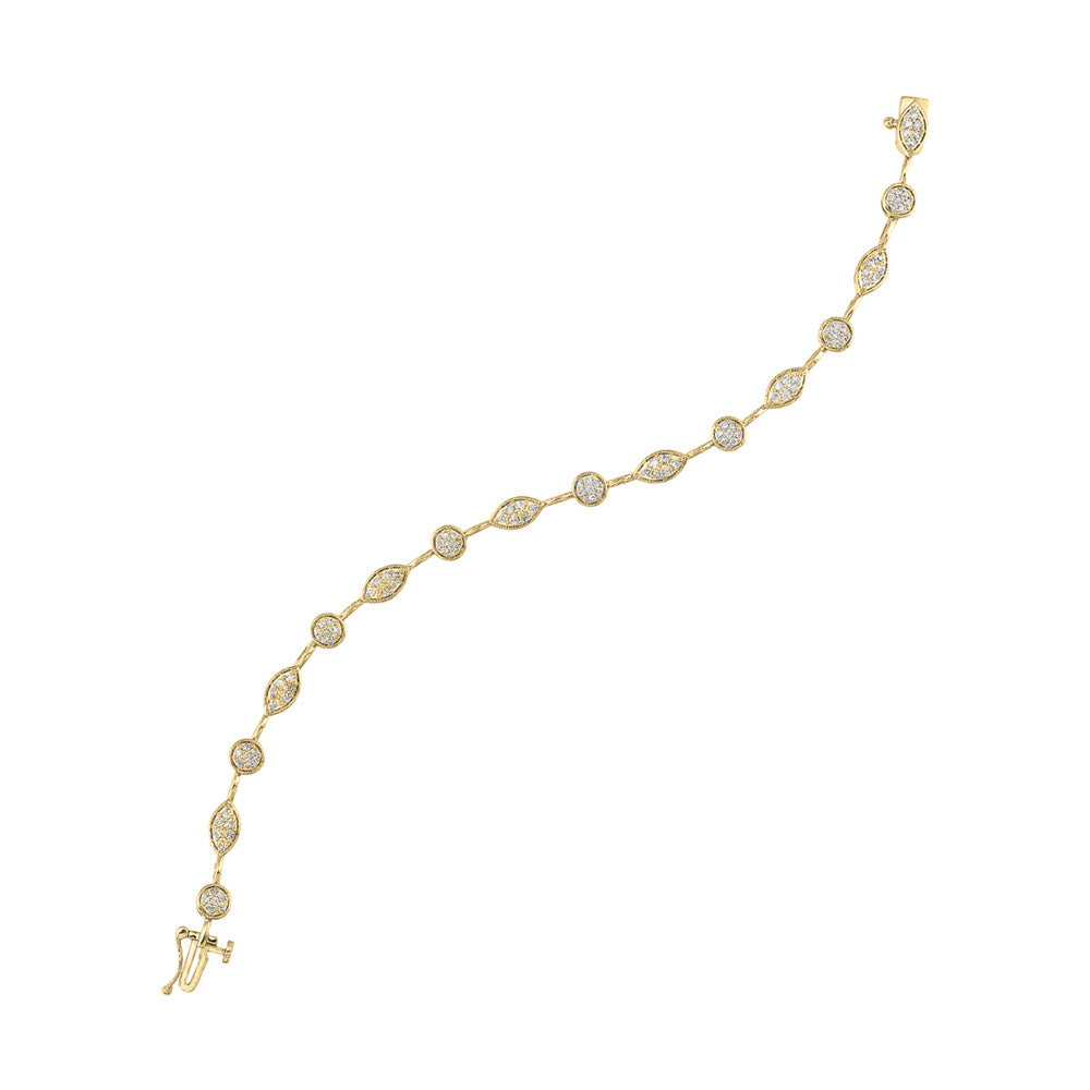 10Kt Yellow Gold Diamond 1Ctw Bracelet