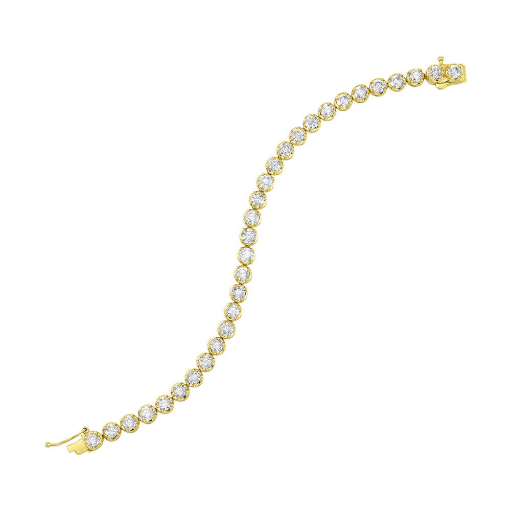 14Kt Yellow Gold Diamond 10Ctw Bracelet