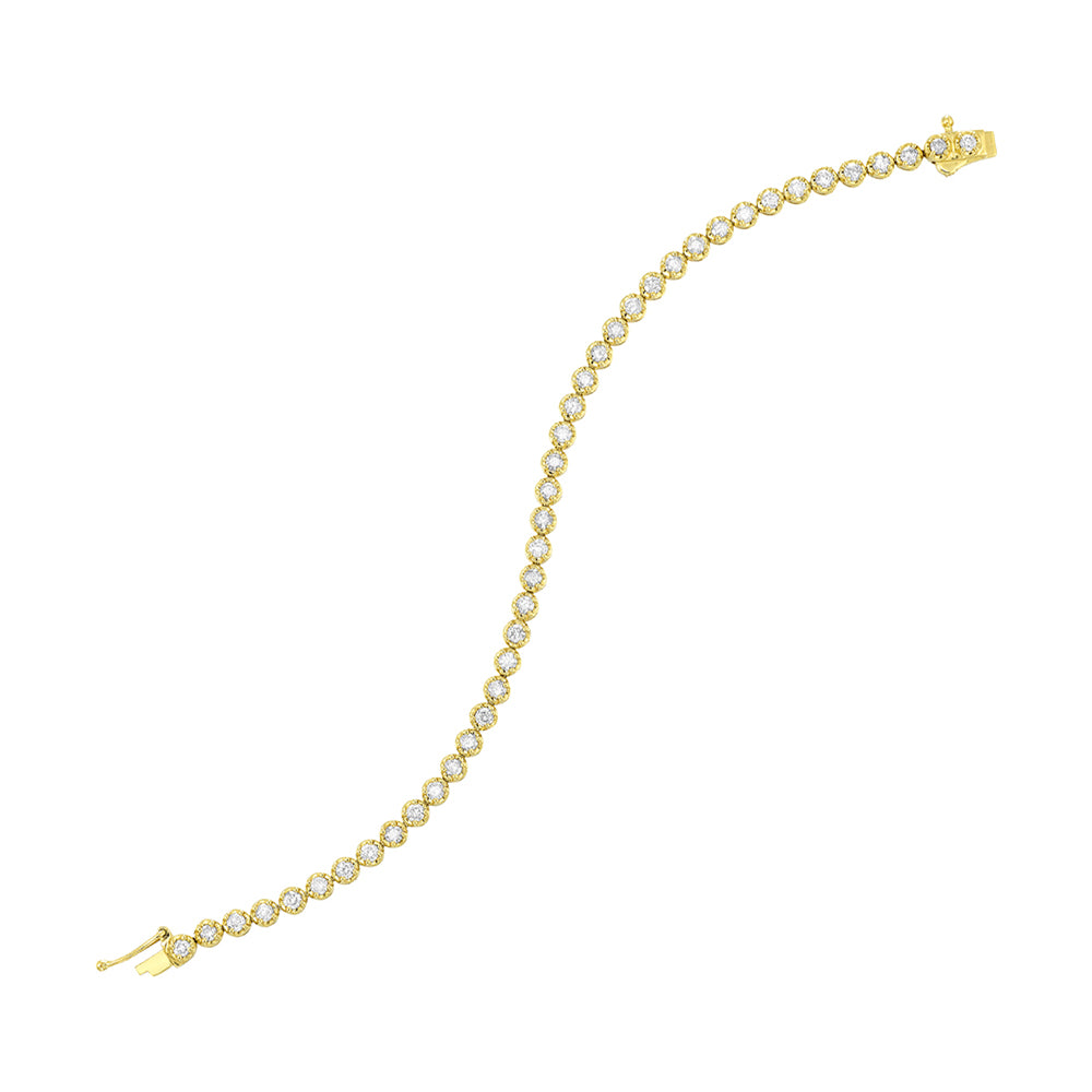 14Kt Yellow Gold Diamond 3Ctw Bracelet
